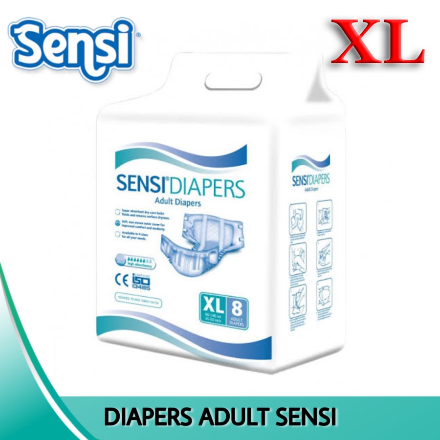 Sensi Diapers Adult Perekat size XL isi 8 Popok Dewasa Orang Tua PREMIUM