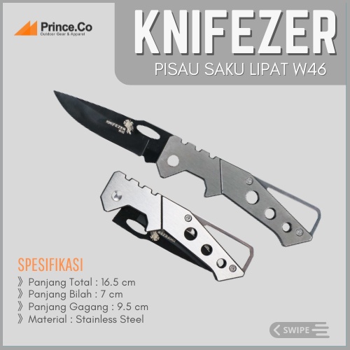 KNIFEZER Pisau Saku Lipat Survival Mini Multifungsi Tajam Pisau Saku Outdoor Camping Hiking W46