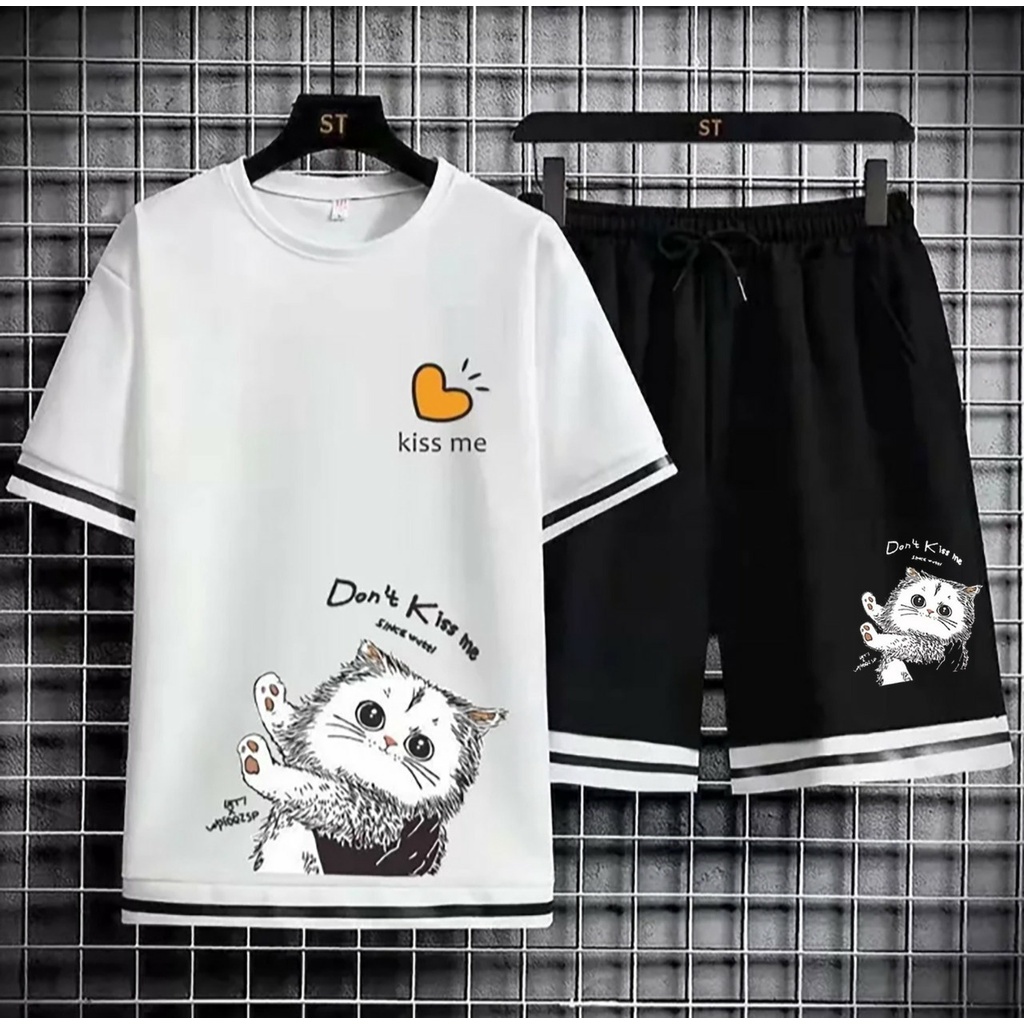 AMOSJKT28.SETELAN SET/SETELAN KISSME/SETELAN LENGAN PENDEK