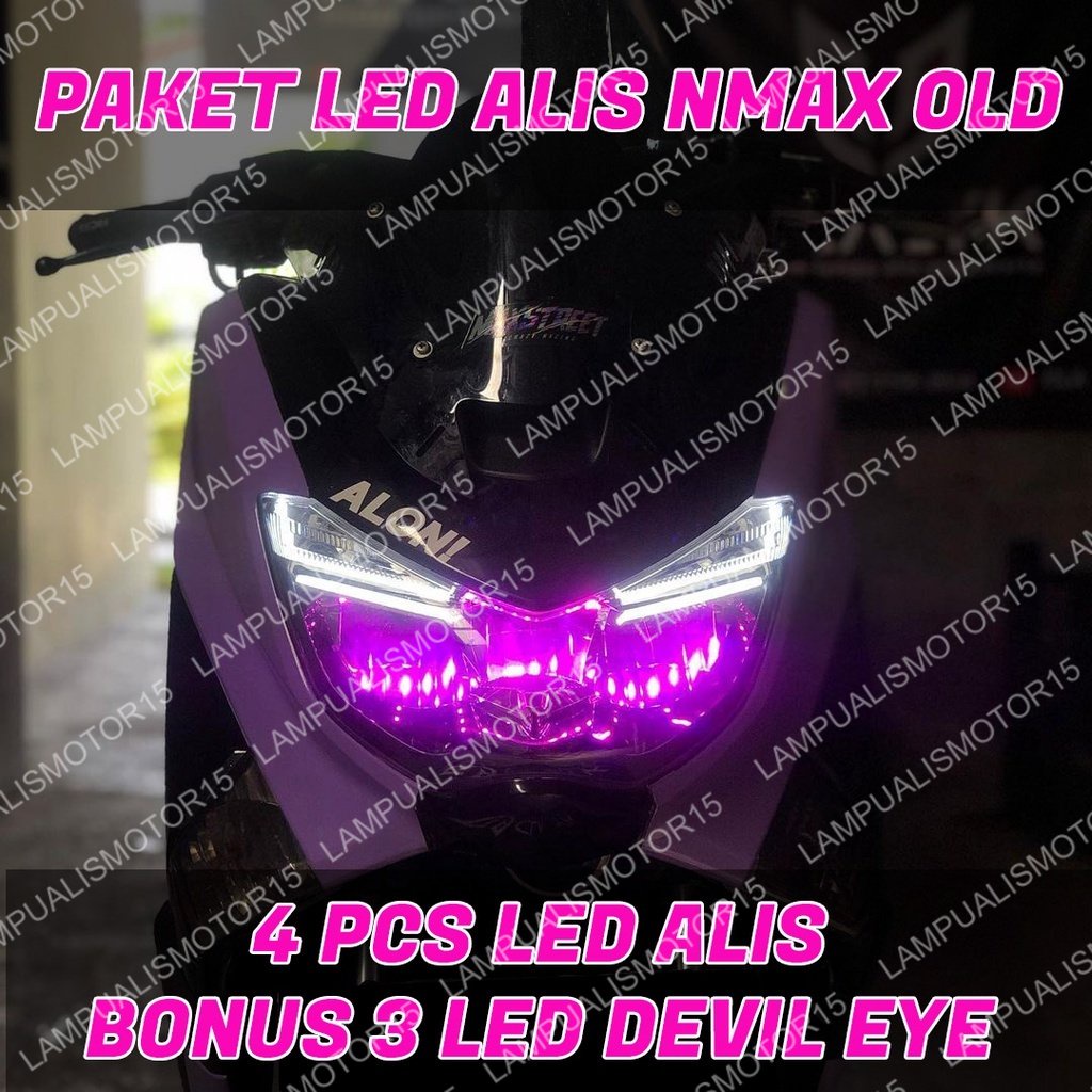 Paketan Lampu Alis Nmax NEw Bonus Devil Eye LAMPU ALIS DRL LED BONUS DEVIL EYES NMAX LAMPU SENJA NMA