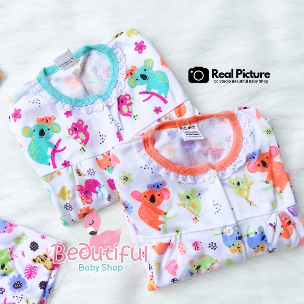 Baby.ou - Setelan Baju Bayi Perempuan Tangan Panjang Celana Panjang Motif Koala / Setelan Piyama Bayi Perempuan / Baju Bayi Panjang Perempuan / Baju Tidur Bayi Merk Syifana