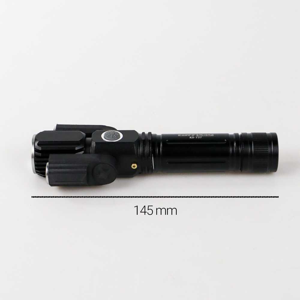 TaffLED Senter LED Outdoor Telescopic Zoom T6 + 2 x XPE 15000 Lm - KS-737