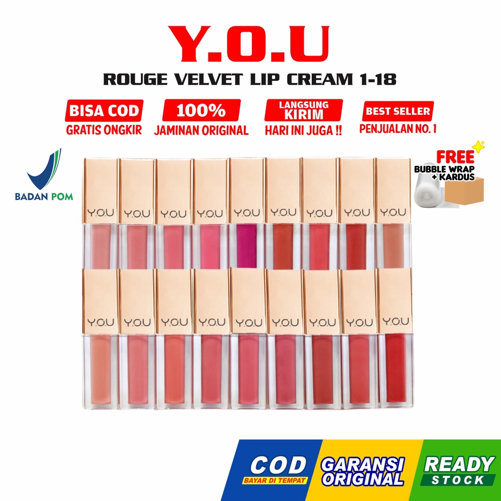 YOU Rouge Velvet Lip Cream | Long Lasting Lipcream Matte lipstik