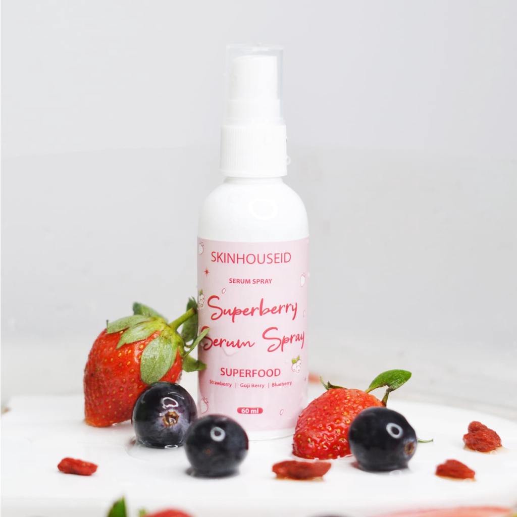 [ SKINHOUSEID ] SUPERBERRY SERUM SPRAY 23ML &amp; 60ML BY SKINHOUSEID | SUPER FOOD SERUM SPRAY | BRIGHTENING SERUM SPRAY | BPOM