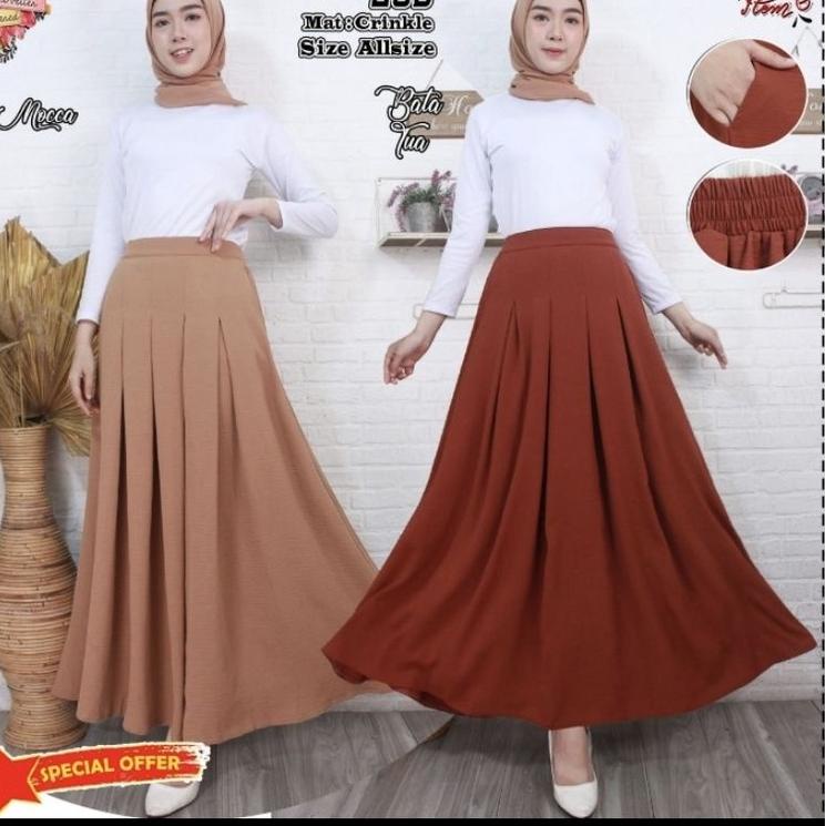 Paling Laris Rok rempel lipit lipit premium import