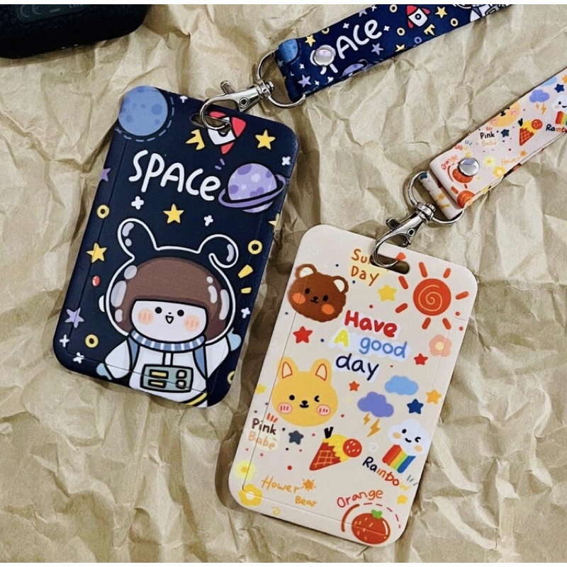 ID CARD HOLDER MOTIF KAWAII ASTRONOUT TEMPAT KARTU