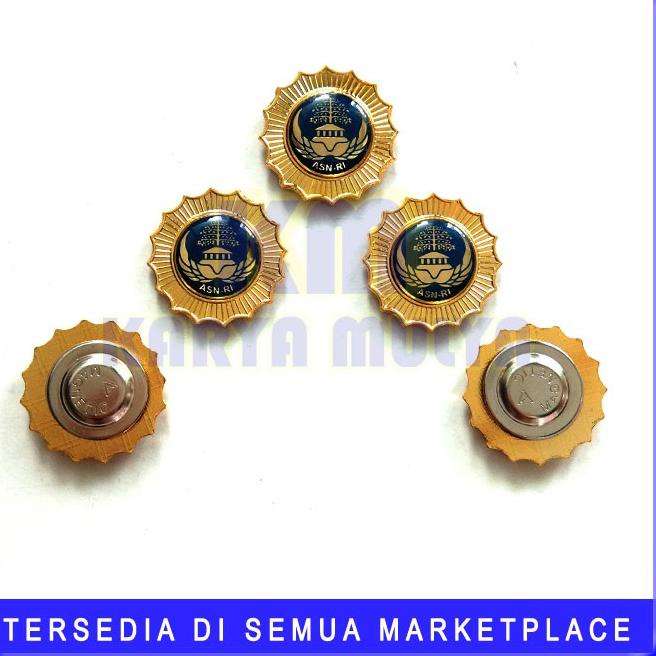 {FEF.18Oc22ž} KM - Lencana Pin Korpri Warna Biru - Pin ASN Korpri Golongan 3