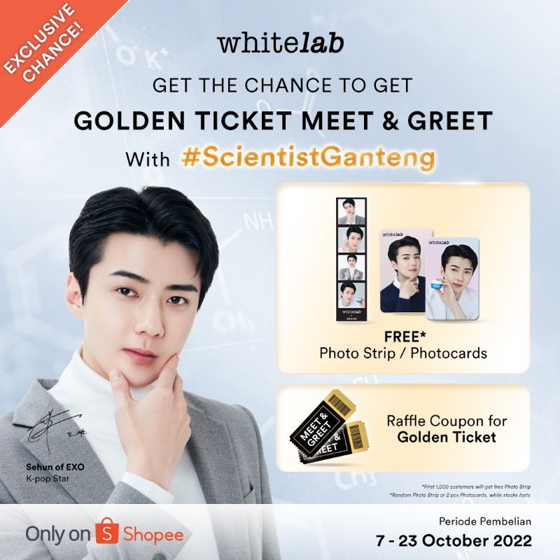 SEHUN X WHITELAB SCIENTIST GANTENG SEHUN'S FAVORITE PACKAGE