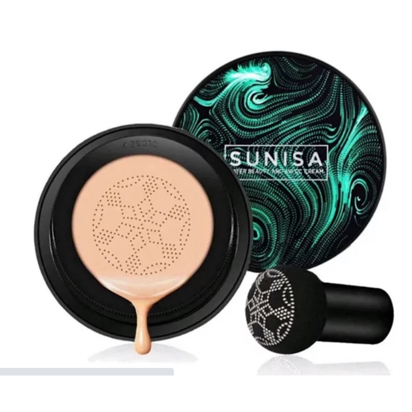 (UMU SUPPLIER) SUNISA MUSHROOM HEAD CUSHION BB CC CREAM MOISTURIZING FOUNDATION WATERPROOF