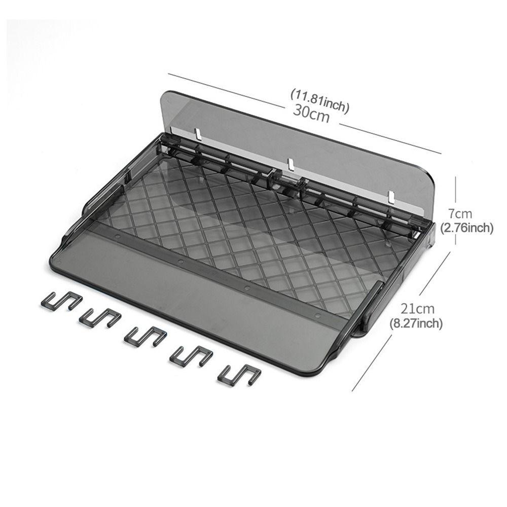 Rak Samping Tempat Tidur Atas Dapat Disesuaikan Untuk Dapur Kamar Mandi Rak Lipat Bebas Paku Expandable