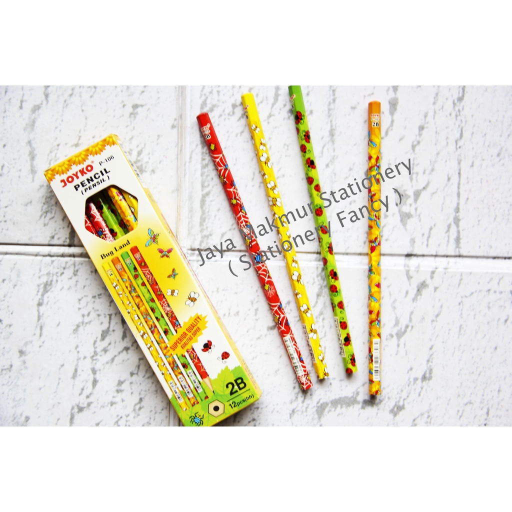 Pensil 2B Joyko P-106 (Motif Serangga)