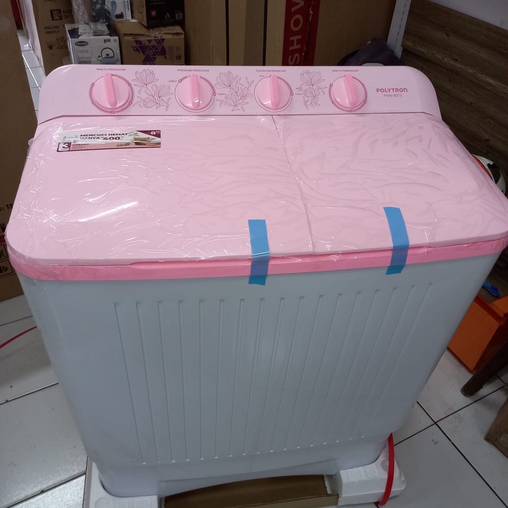 MESIN CUCI 2 TABUNG POLYTRON PWM 8366 / 8363 / PWM 8073 8KG