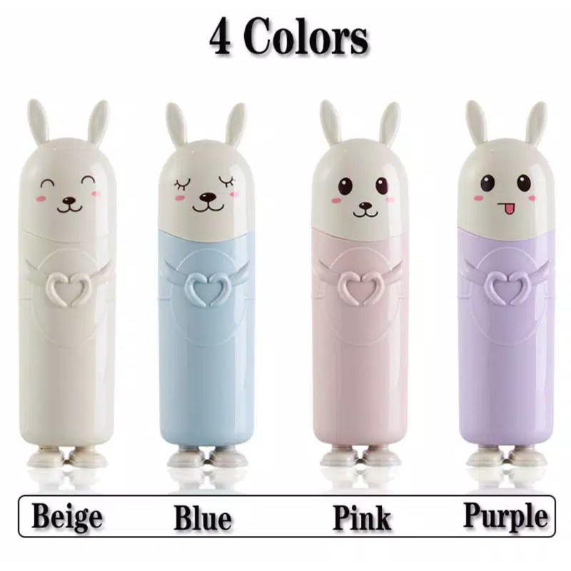 LT- [200GR] TEMPAT SIKAT GIGI BUNNY - TRAVEL SET Toothbrush Holder Tempat Odol dan Sikat Gigi Kamar Mandi LUCU