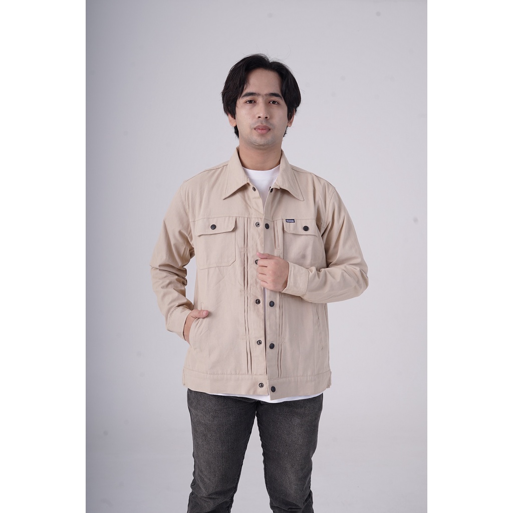 DARIEL CANVAS JACKET || SIZE L || TRUCKER JACKET || JAKET TRUCKER PRIA || JAKET  KANVAS TRUCKER