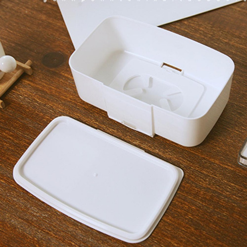 1 Pc Kotak Penyimpanan Tisu Basah Bahan Plastik PP Tahan Debu Dengan Tutup Untuk Desktop Rumah
