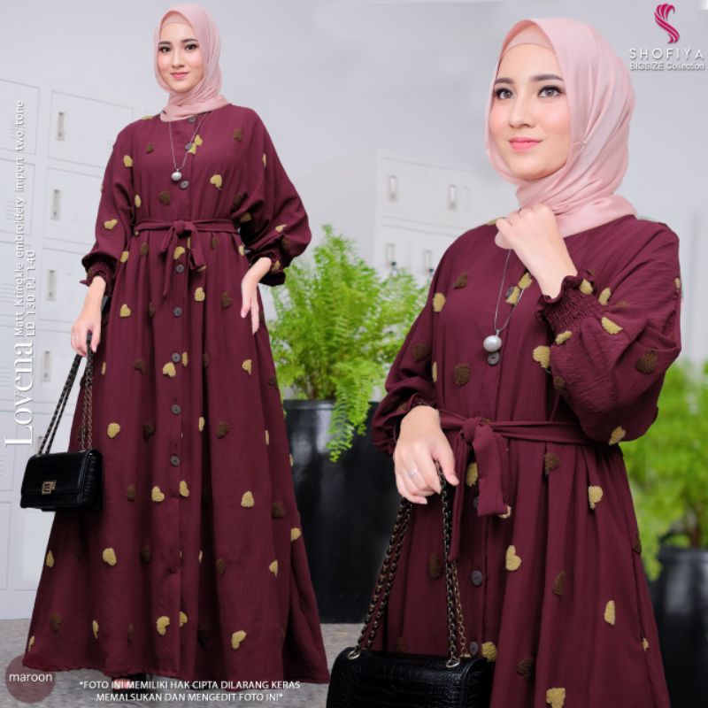 [NEW] Gamis wanita Ld 130 busui / Lovena Dress by Shofiya