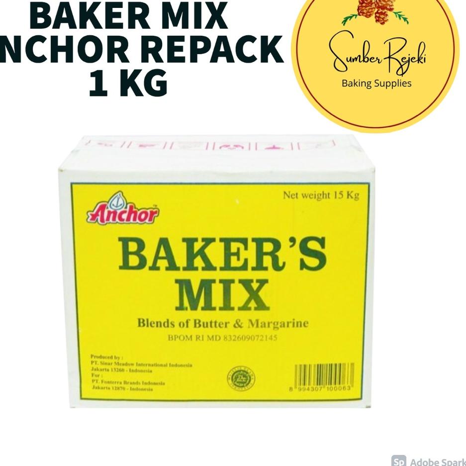 

BRANDS FESTIVAL Anchor Baker's Mix Butter Blend Margarine | Bakers Mix | Margarin Butter 1 KG buruan