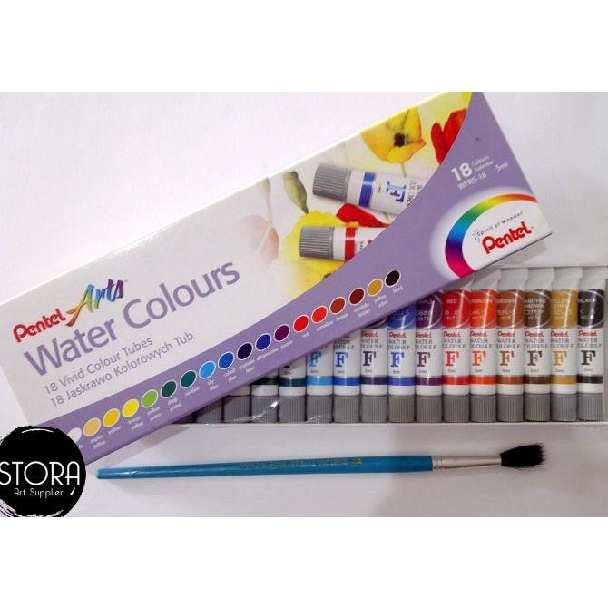 

[COD] PENTEL ARTS WATER COLOURS 18/ PENTEL CAT AIR 18 WARNA TERLENGKAP Kode 243