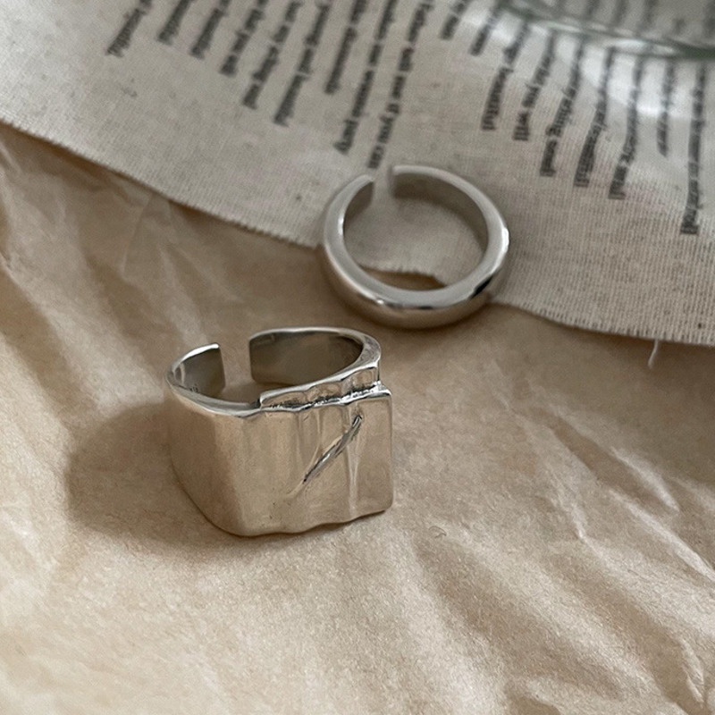 Cincin Silver Gaya Vintage Korea Untuk Aksesoris