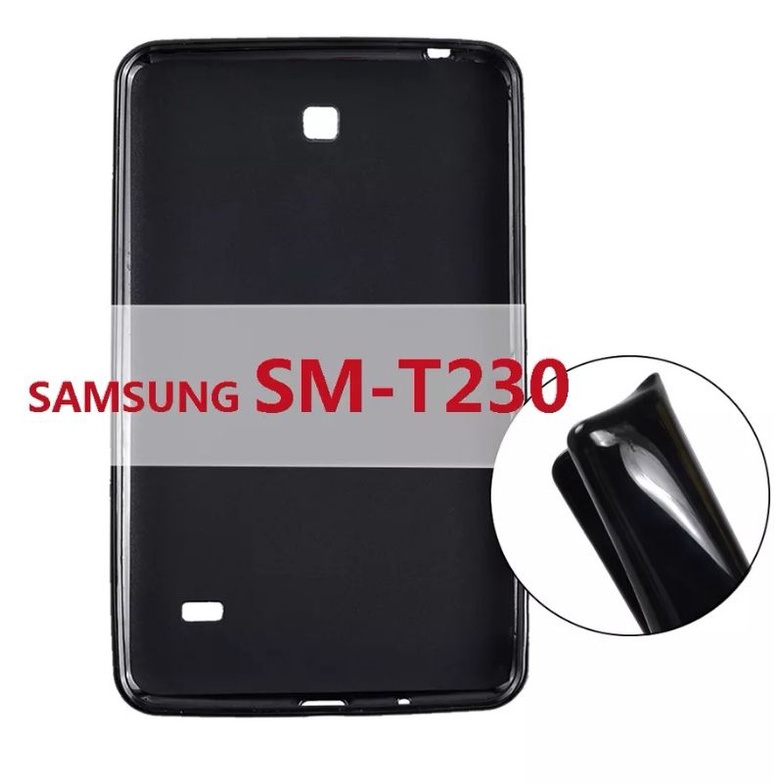 Samsung Galaxy Tab 4 7.0INCI T230 T231 T235 Case Silicon Softcase Ultrathin Casing Cover Jelly Silikon TPU Soft Pelindung belakang Clear Bening hitam tablet