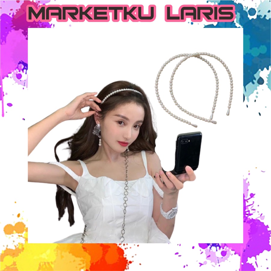 MKL - Bando Korea Mutiara Pearl Headband Korea HairBand / Bando Mutiara Gaya Korea Fashion Wanita Import A071