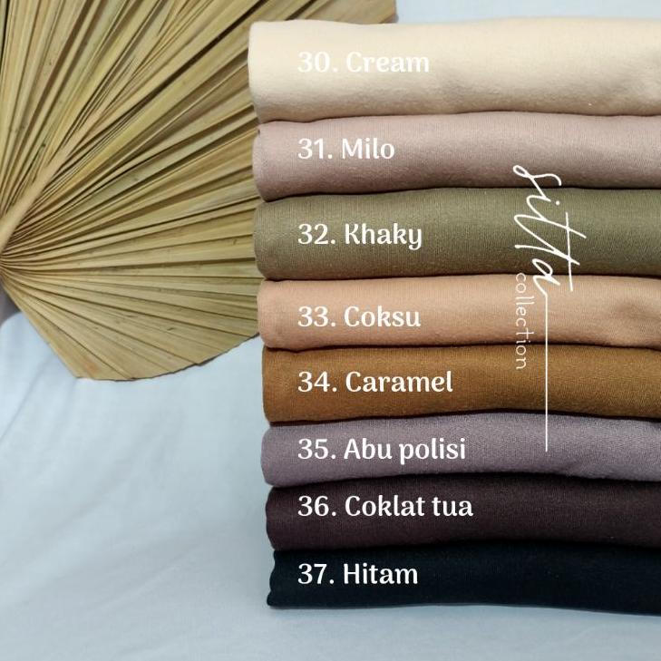 Paling Laris (PART.2) Hijab Jilbab Instan Pet Antem Bahan Kaos Khadijah Polos Size L Ori By Sitta Hi