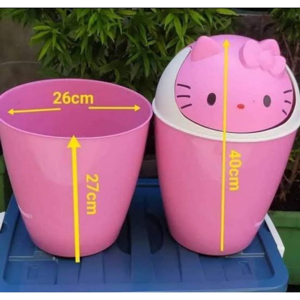 Tempat Sampah Hello Kitty Pink - Tempat Sampah Karakter - Tempat Sampah Karakter Lucu