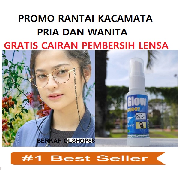 MEGA PROMO 1 pcs Rantai Kacamata gratis cairan serbaguna new glow / Tali kacamata Untuk (Warna kirim