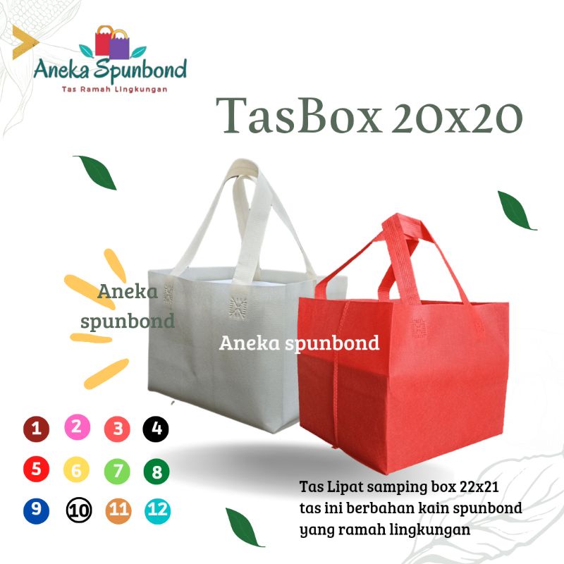 

Tas Goodie Bag Spunbond Hajatan Semi Box 20x20