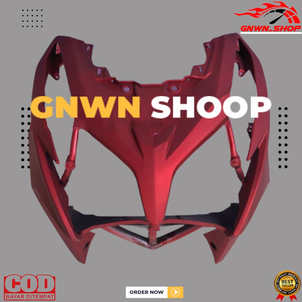 Cover Tameng panel body depan Honda Vario 125 OLD merah doff