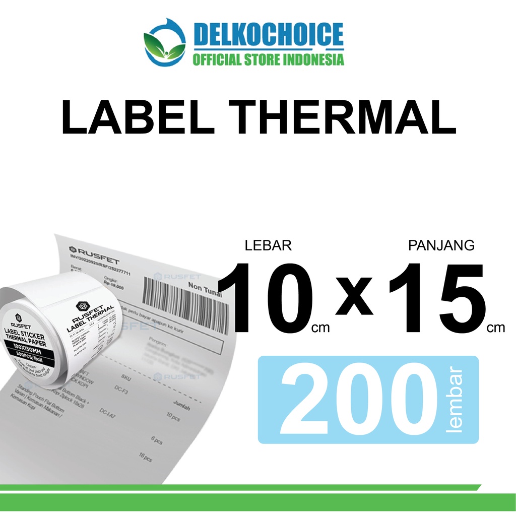 Jual Stiker Label Thermal Printer Resi Sticker Barcode POS A6 10x15cm