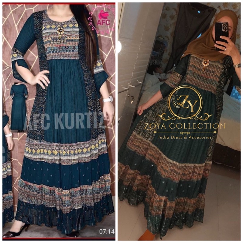 READY SIAP KIRIM GAMIS HINDI ORI AFC/Baju india original