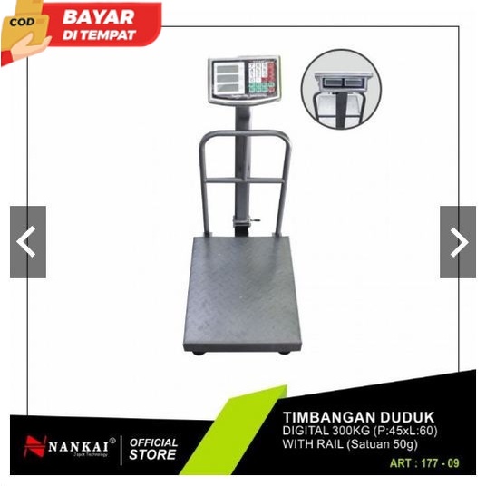 [COD] Timbangan Duduk Digital Rail 150Kg 300Kg 500Kg NANKAI / Digital Scales Timbangan Digital Duduk Kapasitas 150 300 500 Kg NANKAI