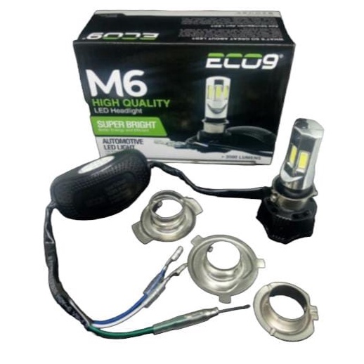 Lampu Depan Led Hid led 6 Sisi M6 White Eco9 Pendingin Kipas