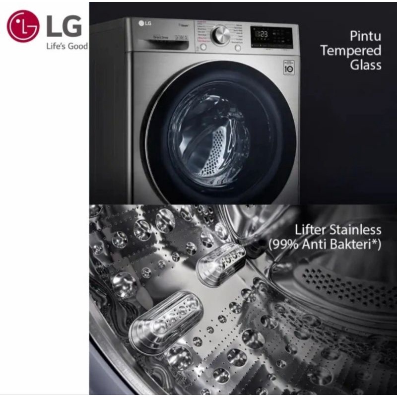 MESIN CUCI LG F2720SVRV FRONT LOADING 20 Kg INVERTER + STEAM + AI DD