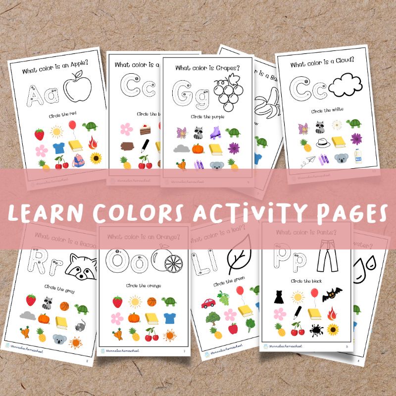 

Worksheet anak Learn Color Activity / Belajar warna