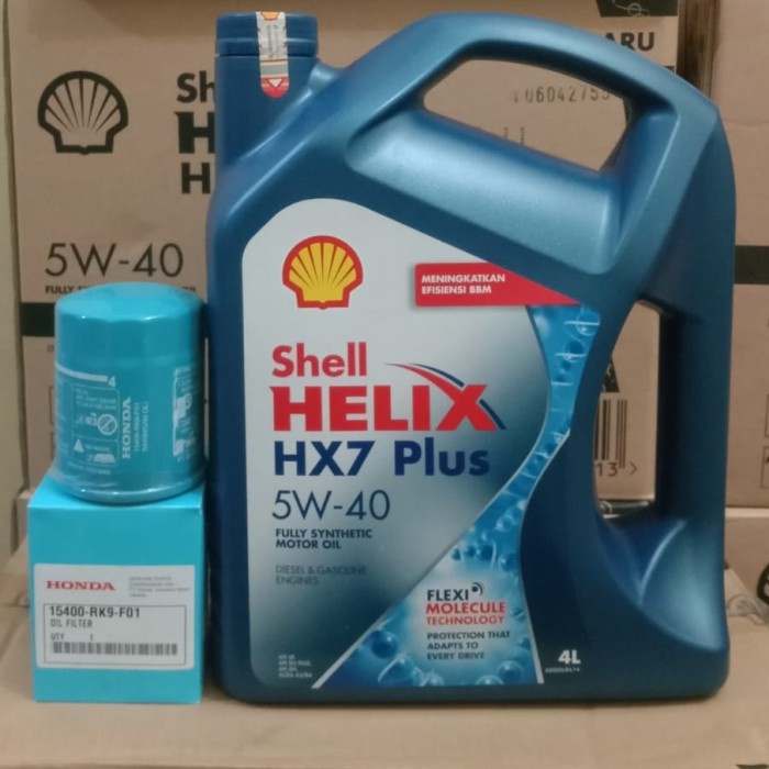 Shell Helix HX7 5W-40 Paket Filter Oli HONDA MOBILIO,BRV,CRV,JAZZ,