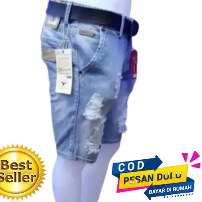 Langsung Order Celana Pendek Pria Keren Distro Model Sobek Robek / Celana Pendek Sobek / Celana Jean