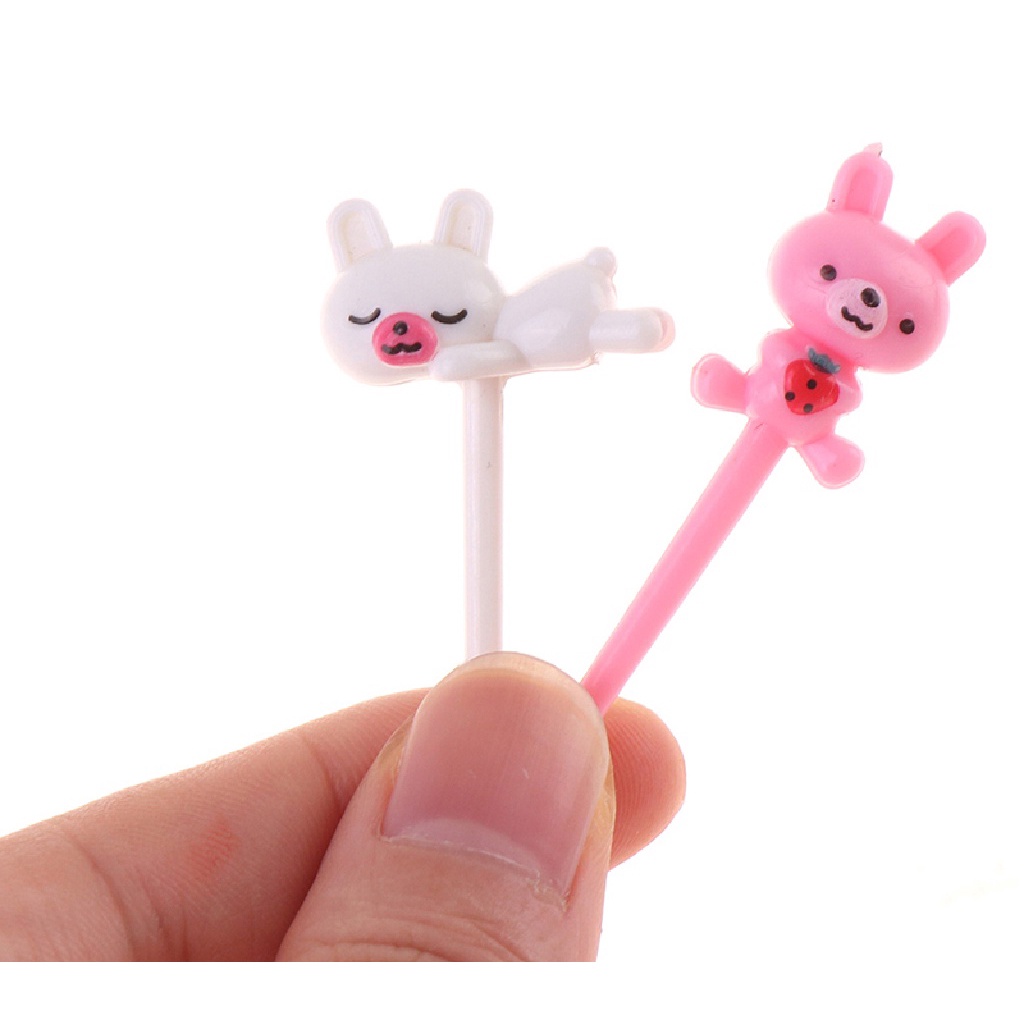 

Tusukan Buah Cute Bear Pink Putih isi 8 pcs / Usagi Picks