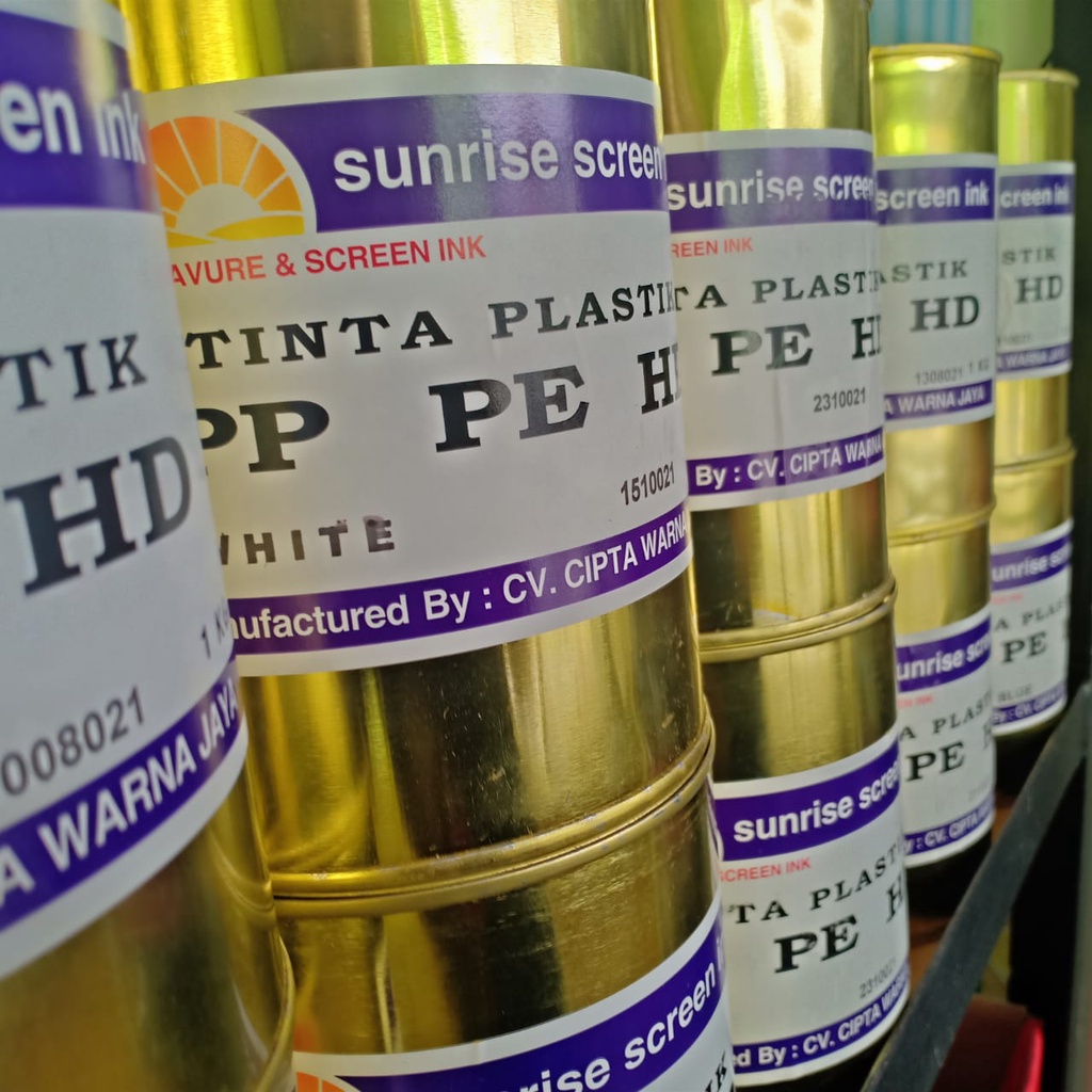 

Tinta PP PE HD Cat Untuk Sablon Plastik Sunrise 1kg