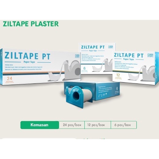 Paper Tape Ziltape PT / Plester Medis Seperti Micropore Pcs - 1 Inch