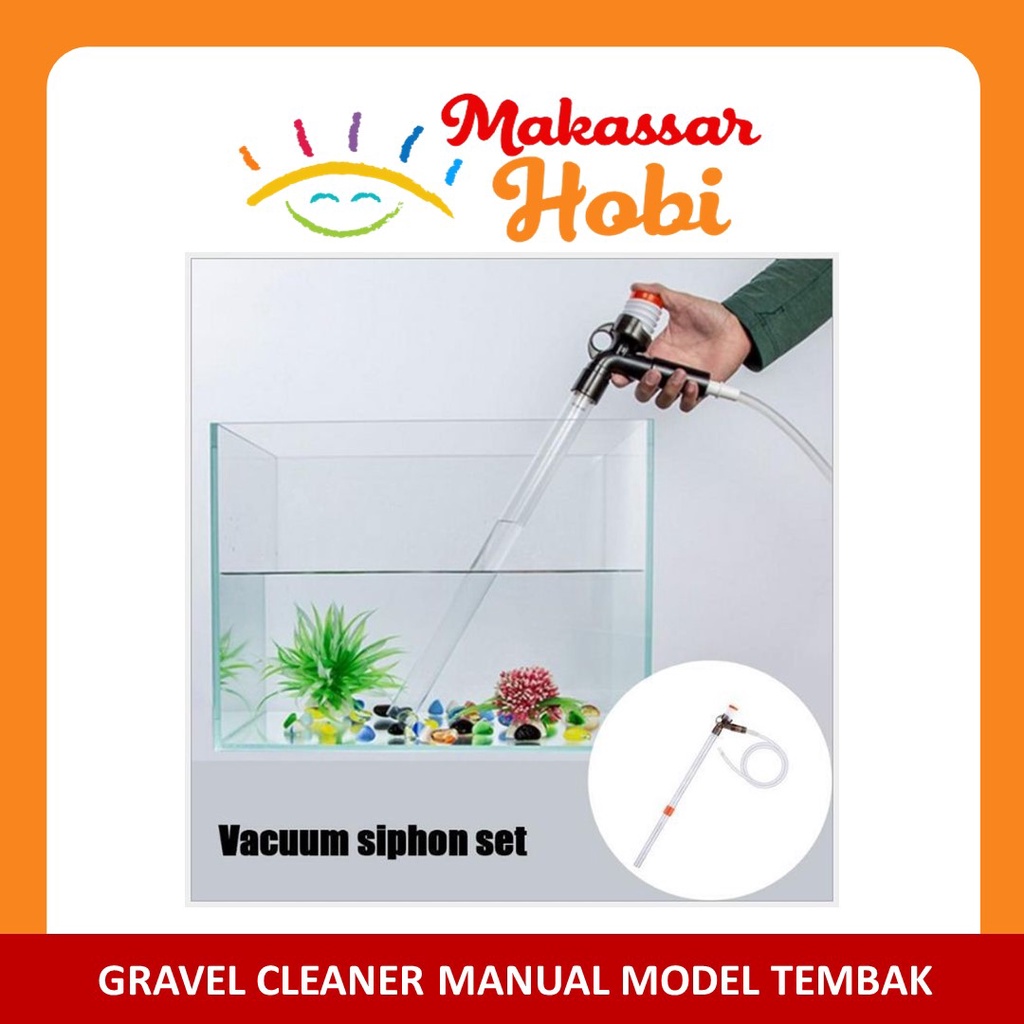 Aquarium Vacuum Sand Gravel Alat Sipon Pembersih Penyedot Air Akuarium