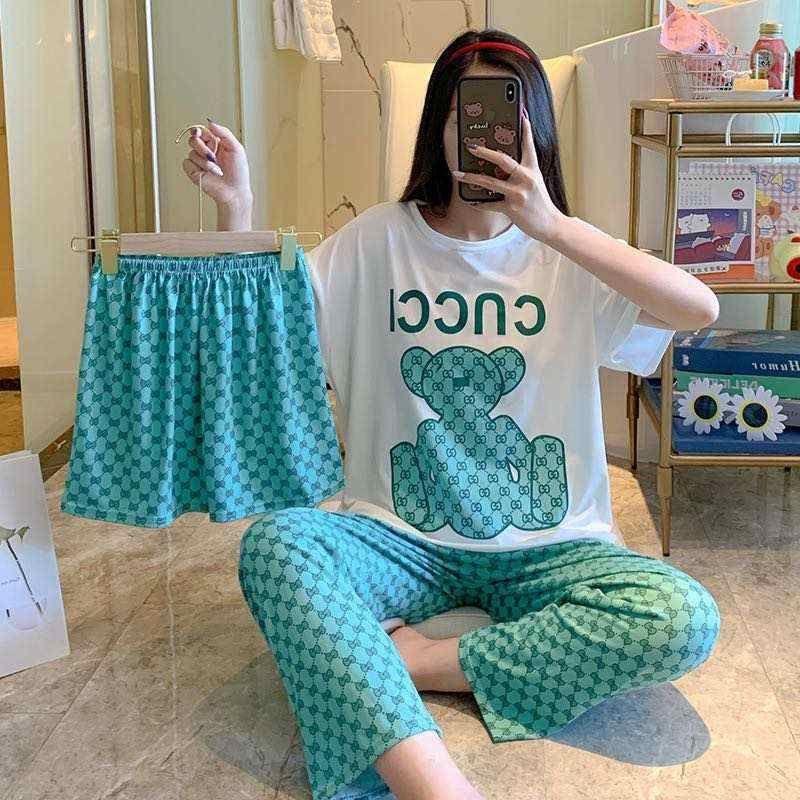 BIG SALE!!!BAJU TIDUR WANITA SET 3IN ONE PP/HP KAOS IMPORT MURAH