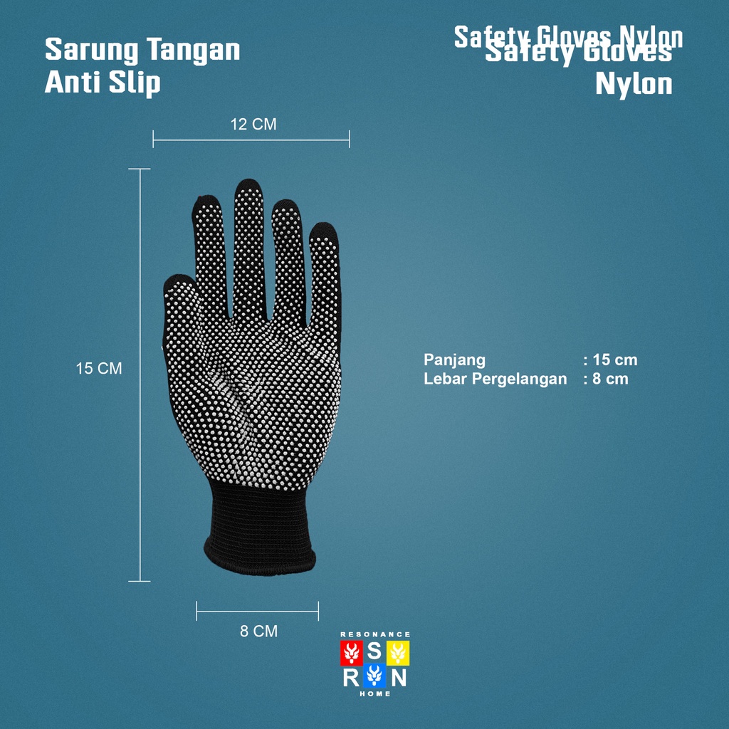 Sarung Tangan Rajut Bintik Anti Slip Gloves Resonance Home