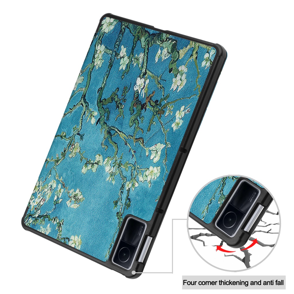 Casing Flip Lipat Pu Motif Print Untuk Xiaomi Redmi Pad (2022) 10.61 &quot;VHU4254IN 5G