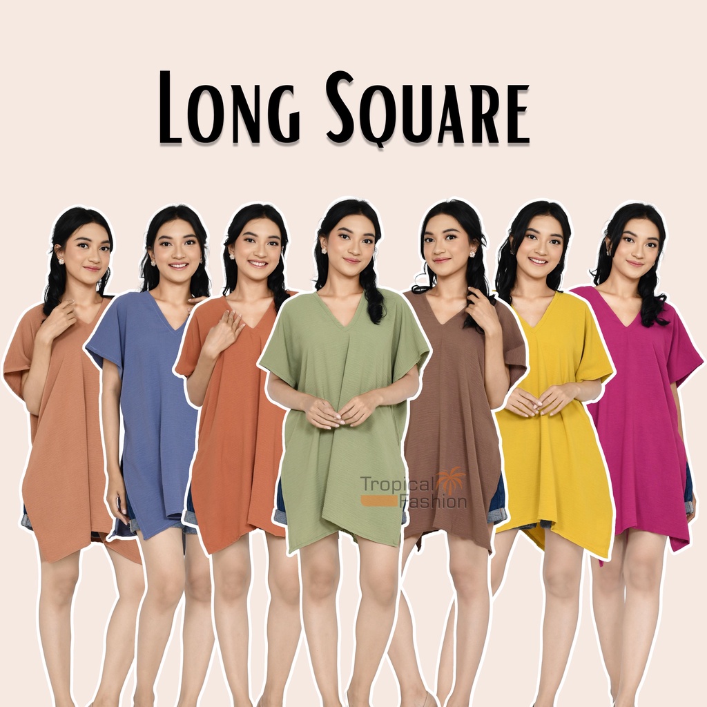 Long Square Airflow Atasan Wanita Termurah Kekinian