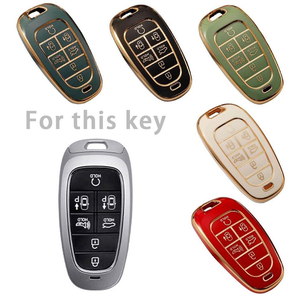 Populer Remote Key Case Soft TPU Pelindung Kulit Key Fob Cover Untuk Hyundai