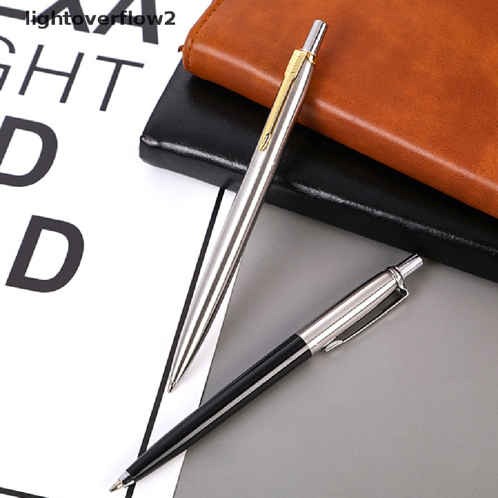 (lightoverflow2) Pulpen Bahan stainless steel Untuk Kantor