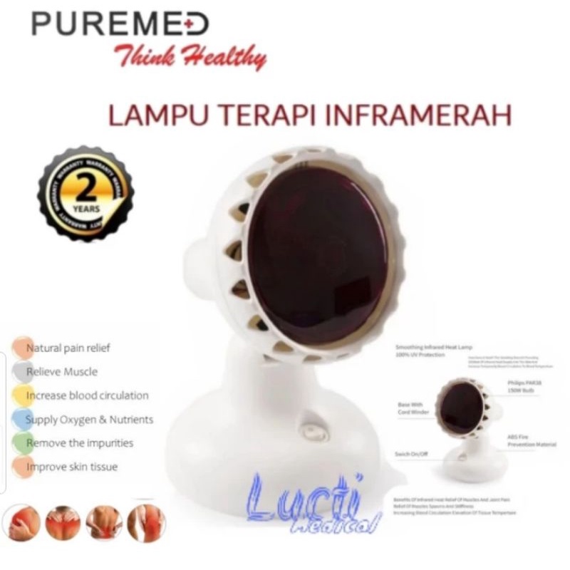 Lampu terapi puremed  infrared merah 150 wat / Lampu terapi puremed