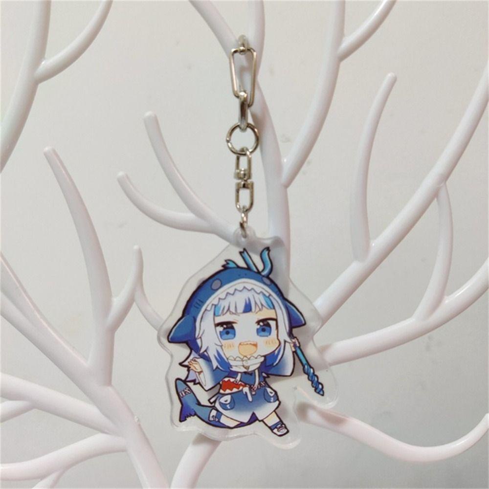 Gantungan Kunci Hololive Agustinina 6cm Mainan Kado Ookami Mio Vtuber Murasaki Shion Gawr Gura Hololive Keyring